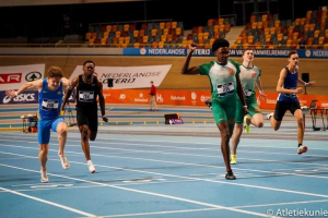 Jozuah Revierre goud jongens 60m u18